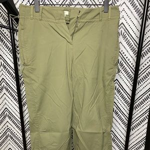 Utility pants tomboy style low rise khaki green